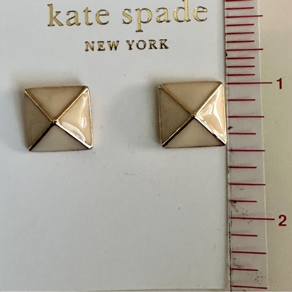 Kate Spade Square Pyramid Enamel Earrings - Picture 3 of 4